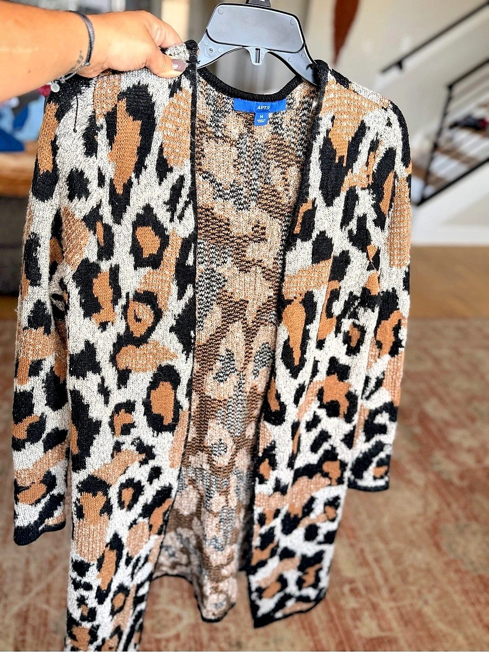 APT.9 Animal Leopard Print Cardigan
